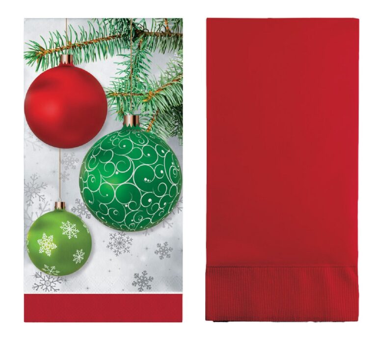 Disposable Holiday Guest Towels Paper Napkins for Bathroom, Set of 2